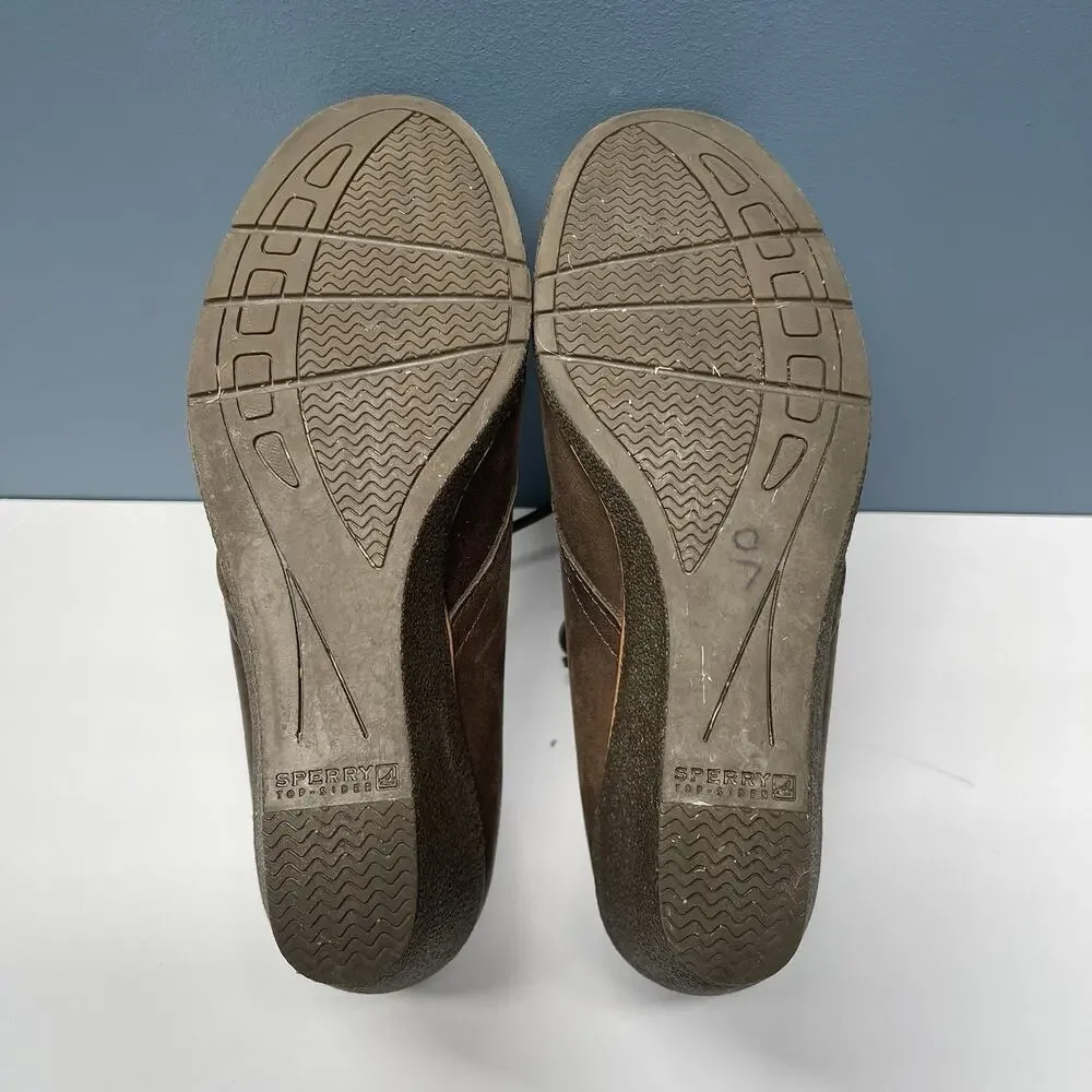 Sperry Women's 8.5M Harlow Burnished Brown Leather Wedge Heel‎ Ankle Bootie